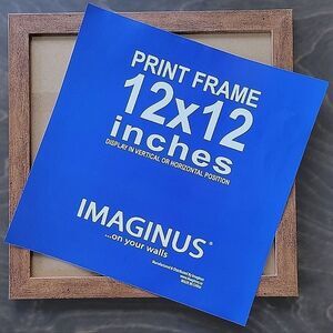 NWT Rustic Oak MDF Wood Square Picture Frame